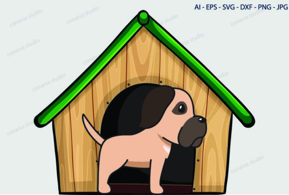 Dog with House Illustration 6